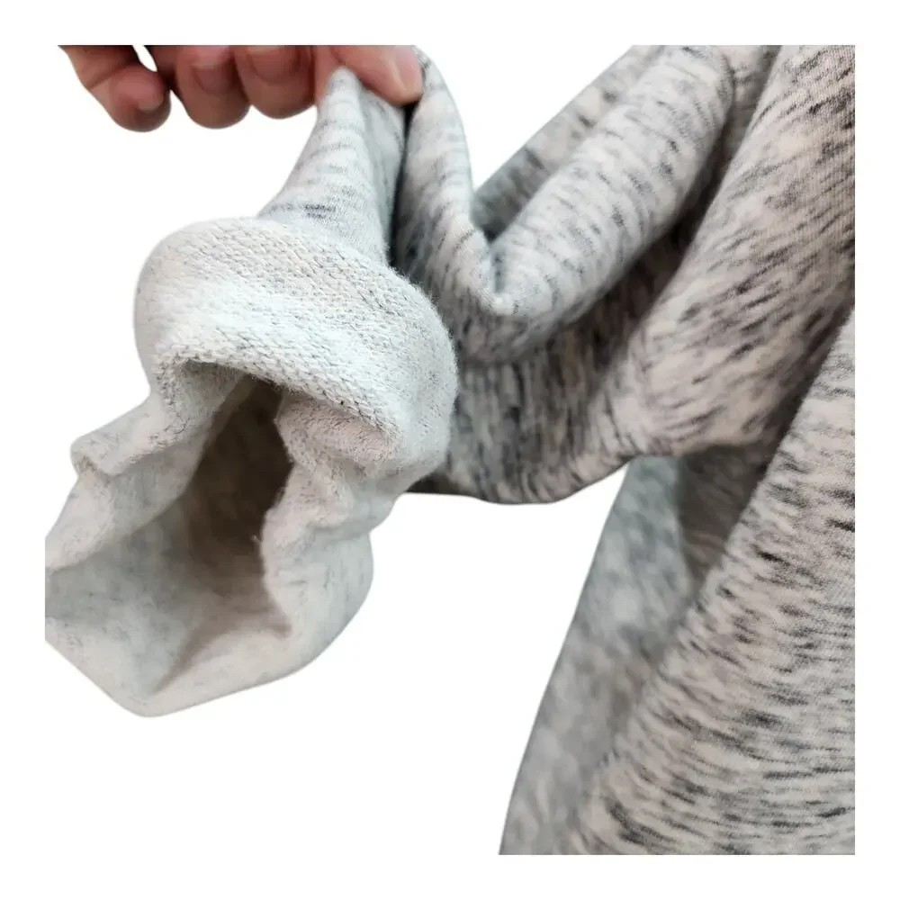 Pure Jill Sweatshirt MEDIUM Light Gray Cowl Neck Cotton Soft Touch Pockets - Picture 6 of 15